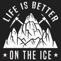 Life Is Better On The Ice Mountaineering Snow Ice Climber Funny Gift Beanie thumb 2