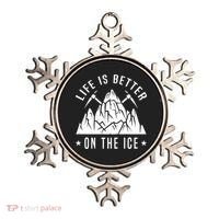 Life Is Better On The Ice Mountaineering Snow Ice Climber Funny Gift Ornament thumb 0