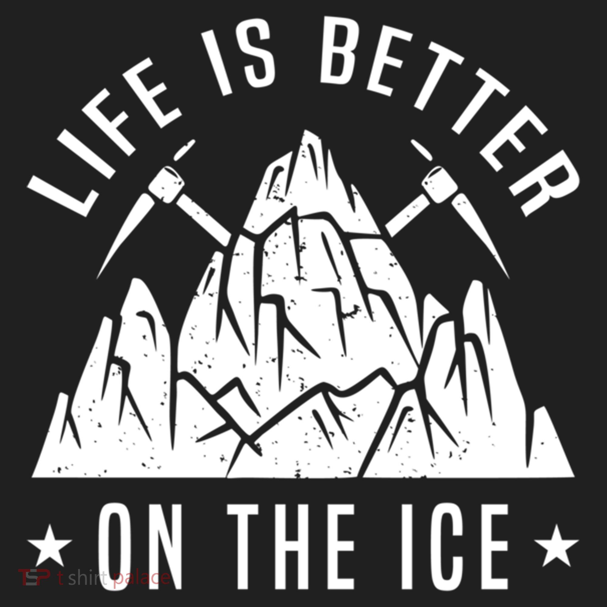 Life Is Better On The Ice Mountaineering Snow Ice Climber Funny Gift Golf Towel