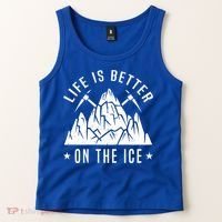 Life Is Better On The Ice Mountaineering Snow Ice Climber Funny Gift Tank Top thumb 2