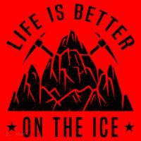 Life Is Better On The Ice Mountaineering Snow Ice Climber Funny Gift Santa Hat thumb 1