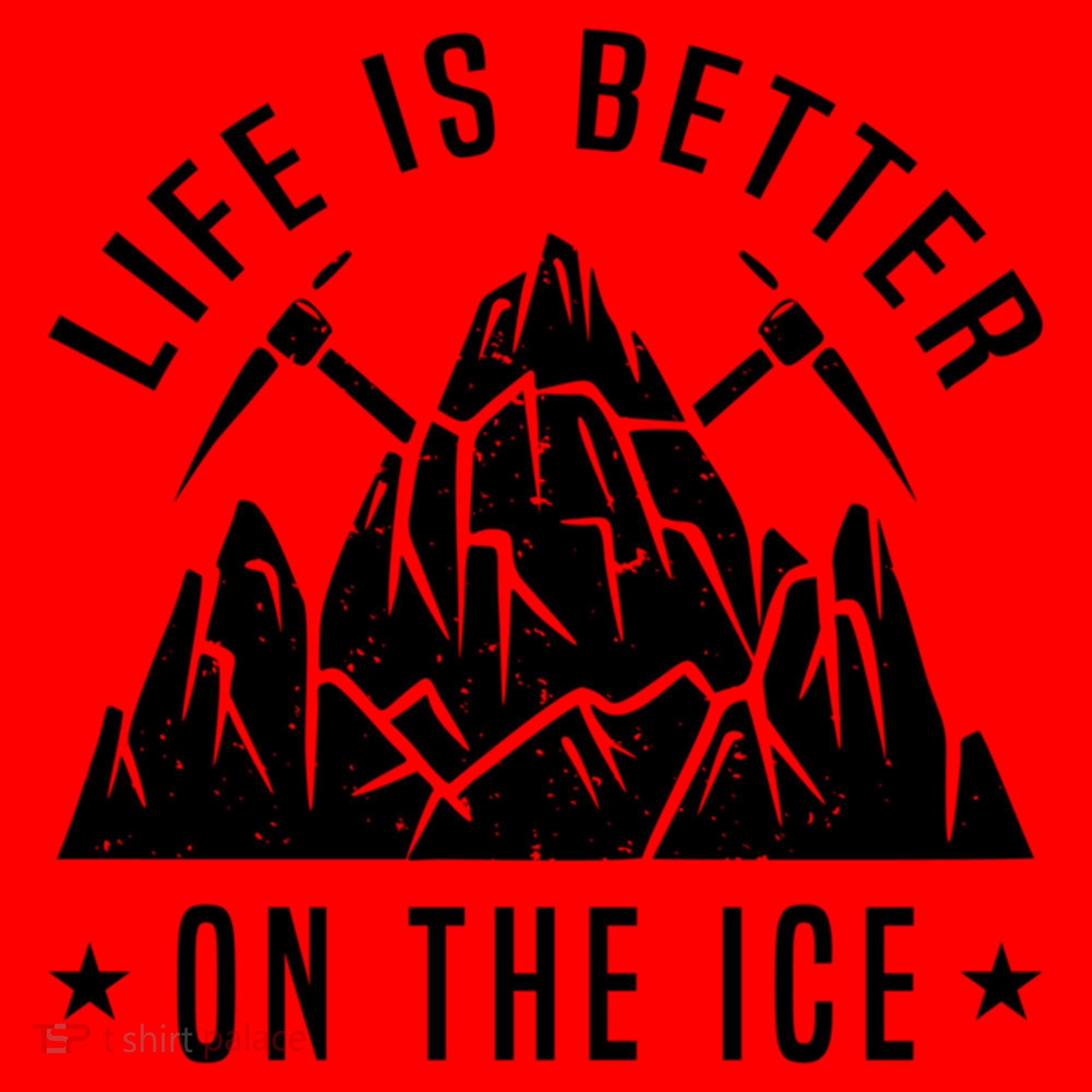 Life Is Better On The Ice Mountaineering Snow Ice Climber Funny Gift Santa Hat
