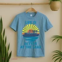 Life Is Better At The Lake Pontoon Boat Pontooning Lake Love Great Gift T-Shirt thumb 2