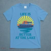 Life Is Better At The Lake Pontoon Boat Pontooning Lake Love Great Gift T-Shirt thumb 4