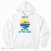 Life Is Better At The Lake Pontoon Boat Pontooning Lake Love Great Gift Hoodie thumb 0