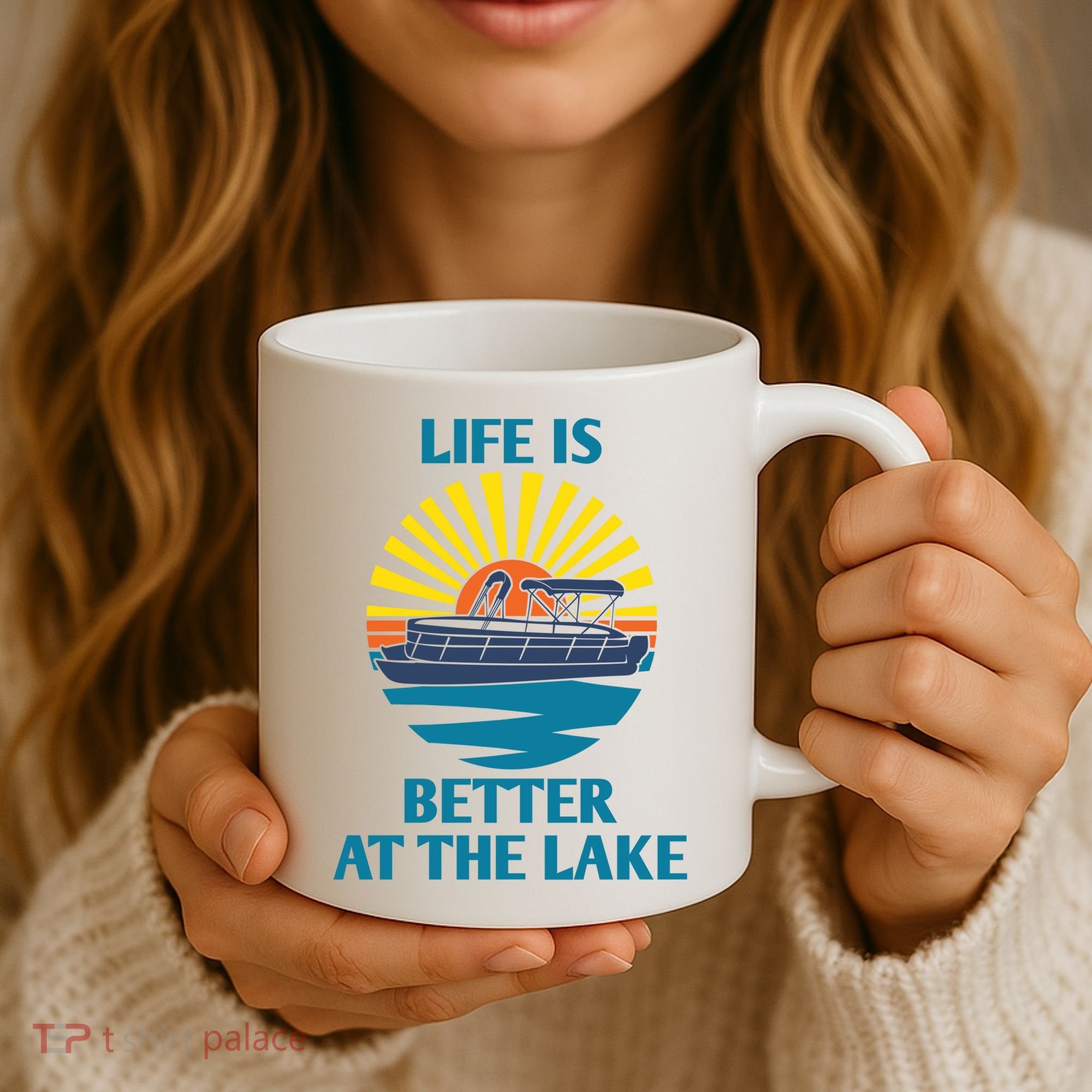 Life Is Better At The Lake Pontoon Boat Pontooning Lake Love Great Gift Coffee Mug