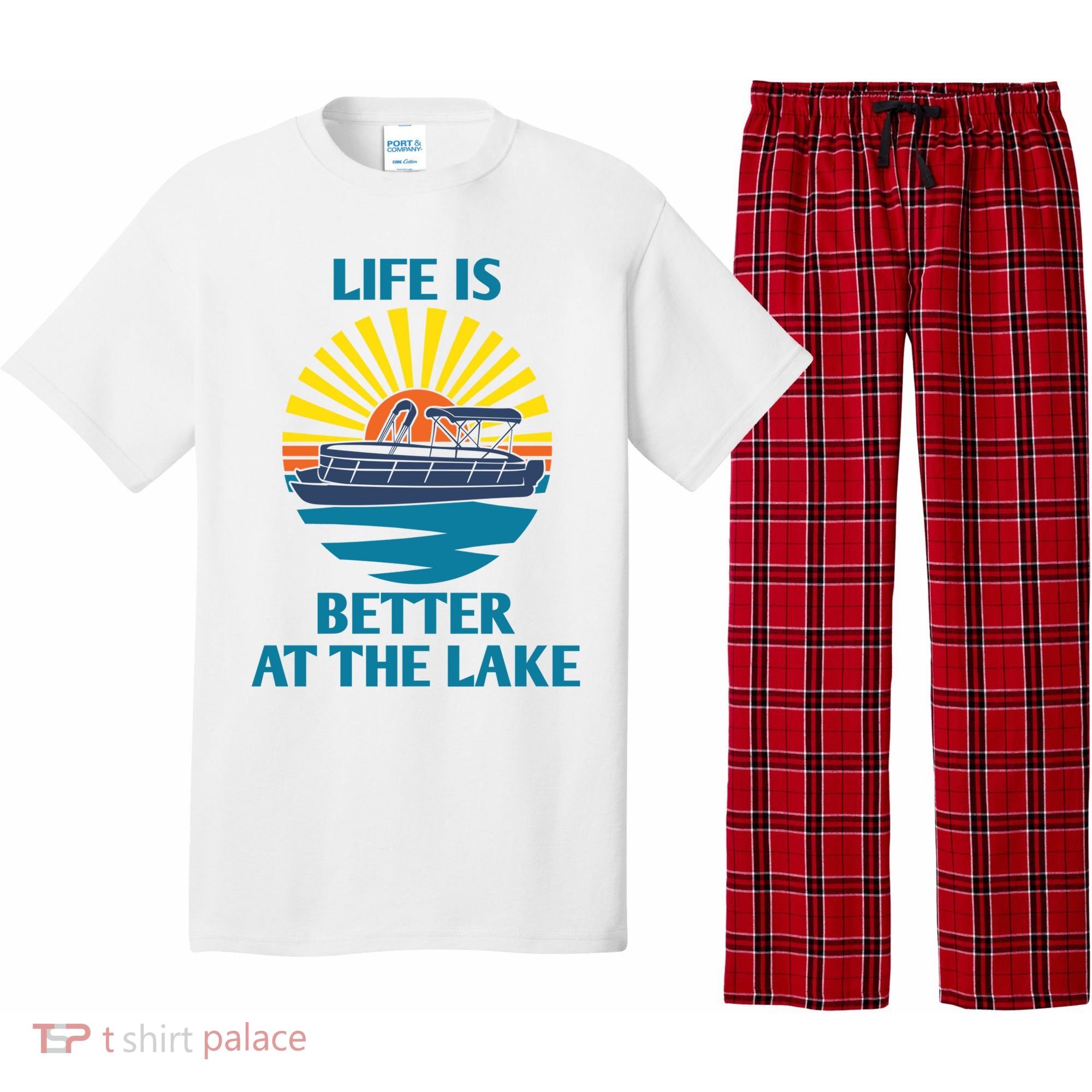 Life Is Better At The Lake Pontoon Boat Pontooning Lake Love Great Gift Pajama Set