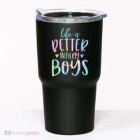Life Is Better With My Boy Mom Of Boy Gifts Tie Dye Long Tumbler thumb 0