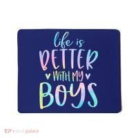Life Is Better With My Boy Mom Of Boy Gifts Tie Dye Long Mousepad thumb 0