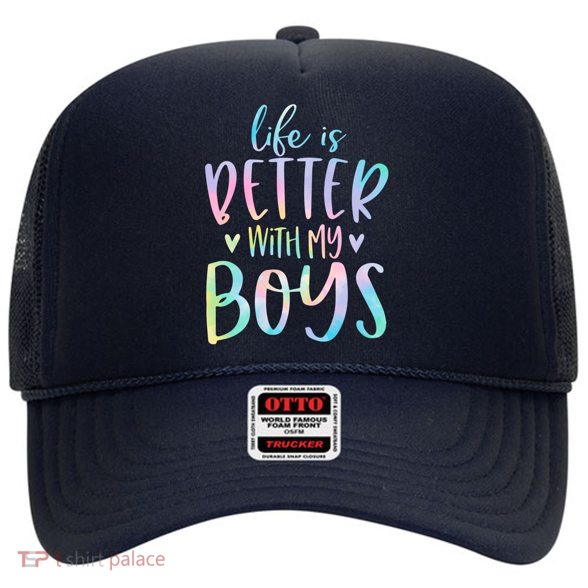 Life Is Better With My Boy Mom Of Boy Gifts Tie Dye Long Hat