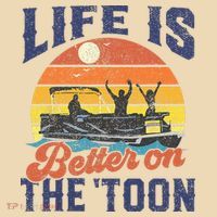 Life Is Better On The Toon Pontoon Boat Boating Fathers Gift Tote Bag thumb 4