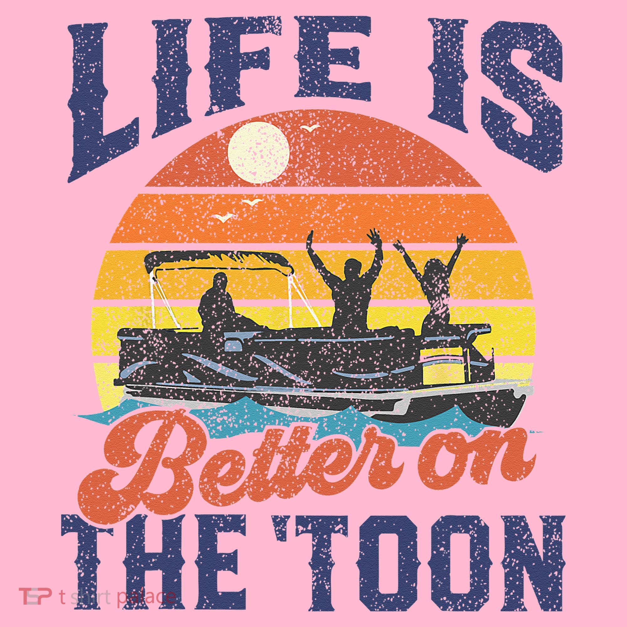 Life Is Better On The Toon Pontoon Boat Boating Fathers Gift Coaster
