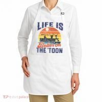 Life Is Better On The Toon Pontoon Boat Boating Fathers Gift Apron thumb 2