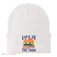 Life Is Better On The Toon Pontoon Boat Boating Fathers Gift Beanie thumb 0