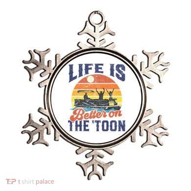 Life Is Better On The Toon Pontoon Boat Boating Fathers Gift Ornament
