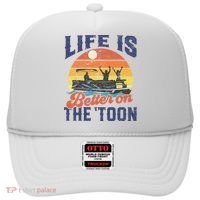 Life Is Better On The Toon Pontoon Boat Boating Fathers Gift Hat thumb 0