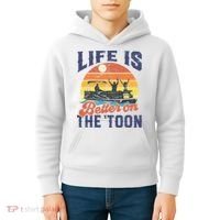 Life Is Better On The Toon Pontoon Boat Boating Fathers Gift Kids Hoodie thumb 4