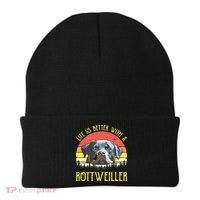 Life Is Better With A Rottweiler Dog Lover Gift Beanie thumb 0
