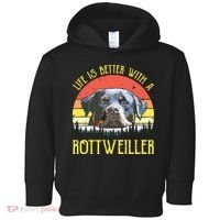 Life Is Better With A Rottweiler Dog Lover Gift Toddler Hoodie thumb 0