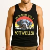 Life Is Better With A Rottweiler Dog Lover Gift Tank Top thumb 3