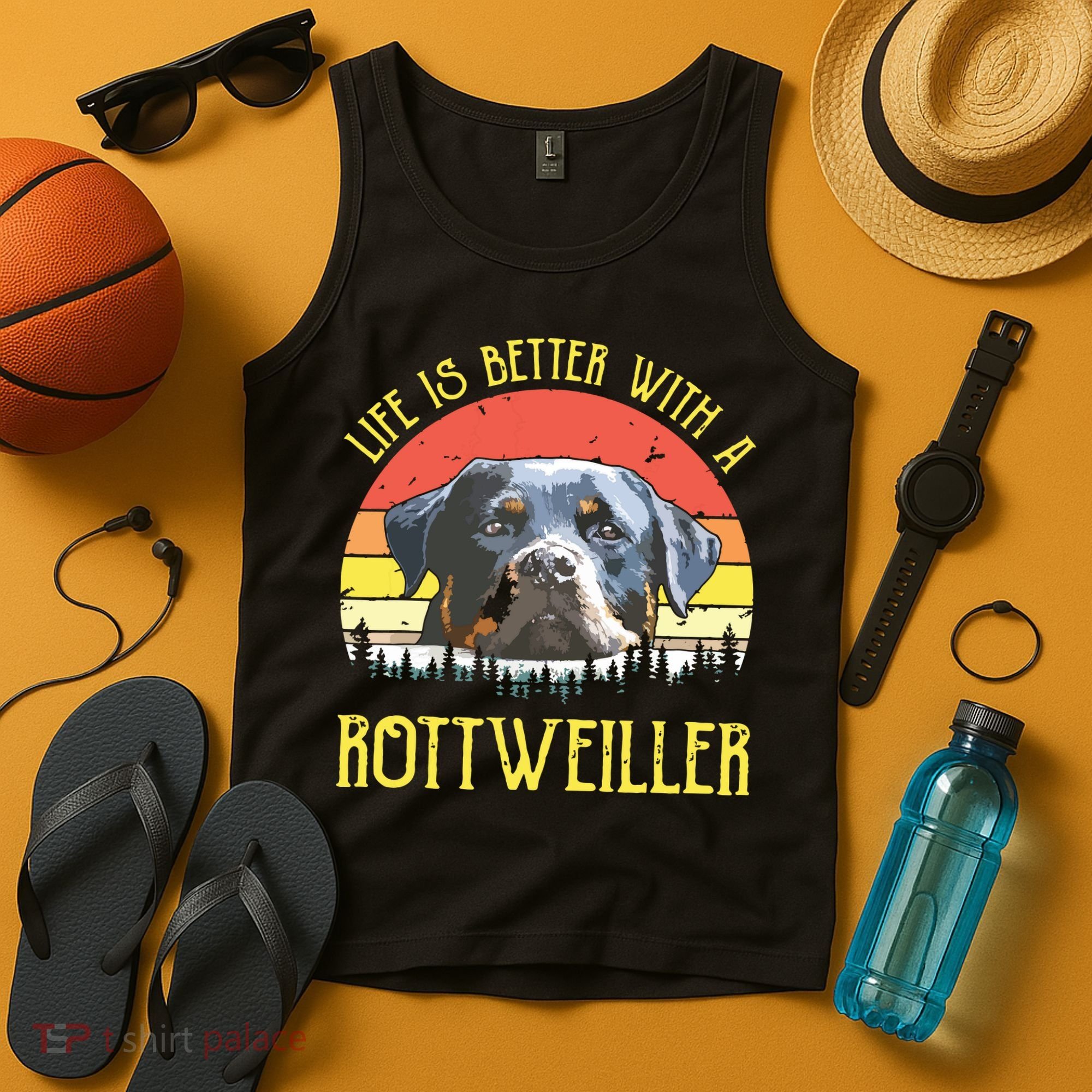 Life Is Better With A Rottweiler Dog Lover Gift Tank Top