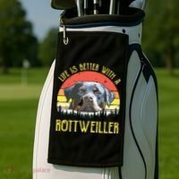 Life Is Better With A Rottweiler Dog Lover Gift Golf Towel thumb 2