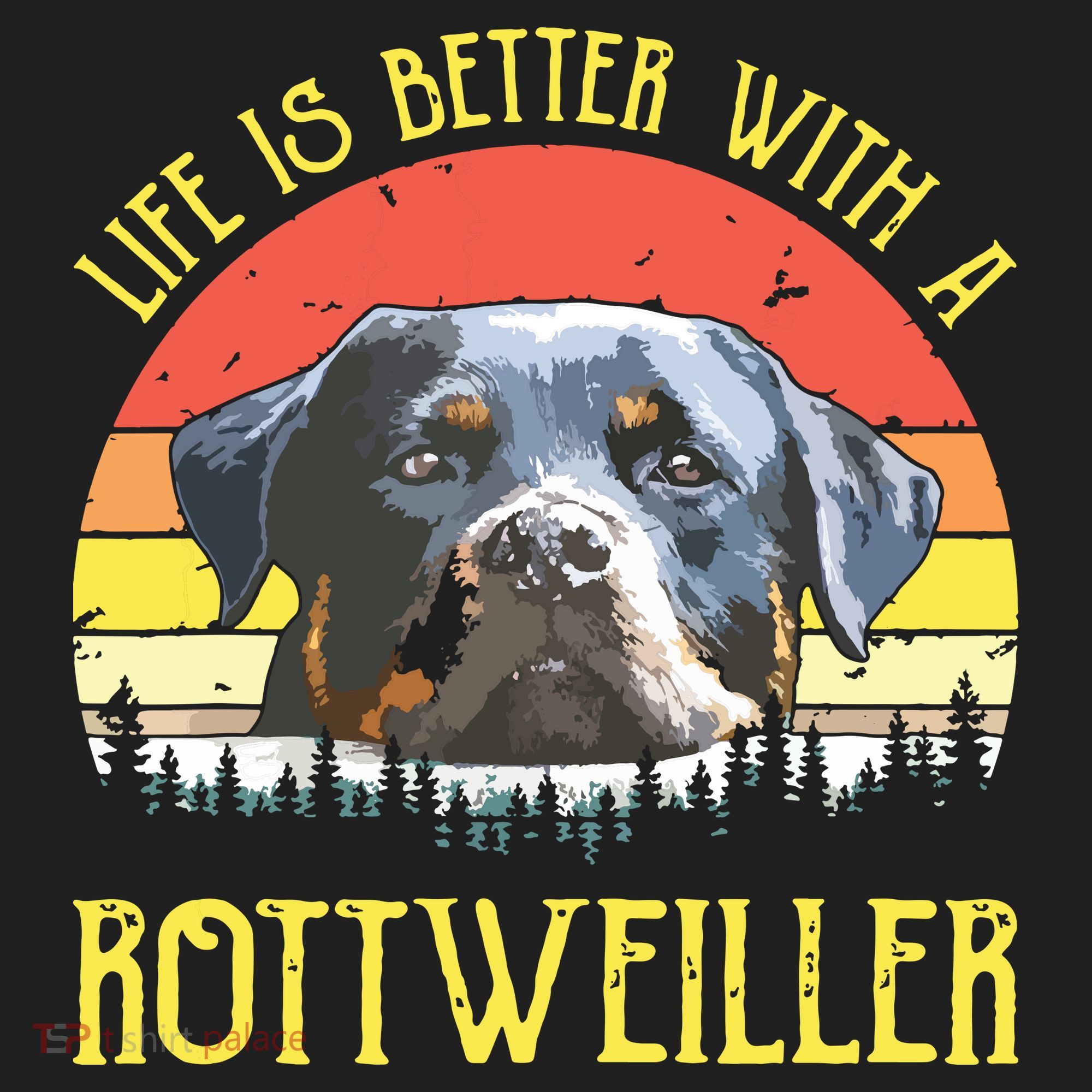 Life Is Better With A Rottweiler Dog Lover Gift Golf Towel