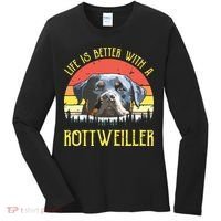 Life Is Better With A Rottweiler Dog Lover Gift Women's Long Sleeve Shirt thumb 0