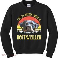 Life Is Better With A Rottweiler Dog Lover Gift Kids Sweatshirt thumb 0