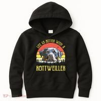 Life Is Better With A Rottweiler Dog Lover Gift Kids Hoodie thumb 0
