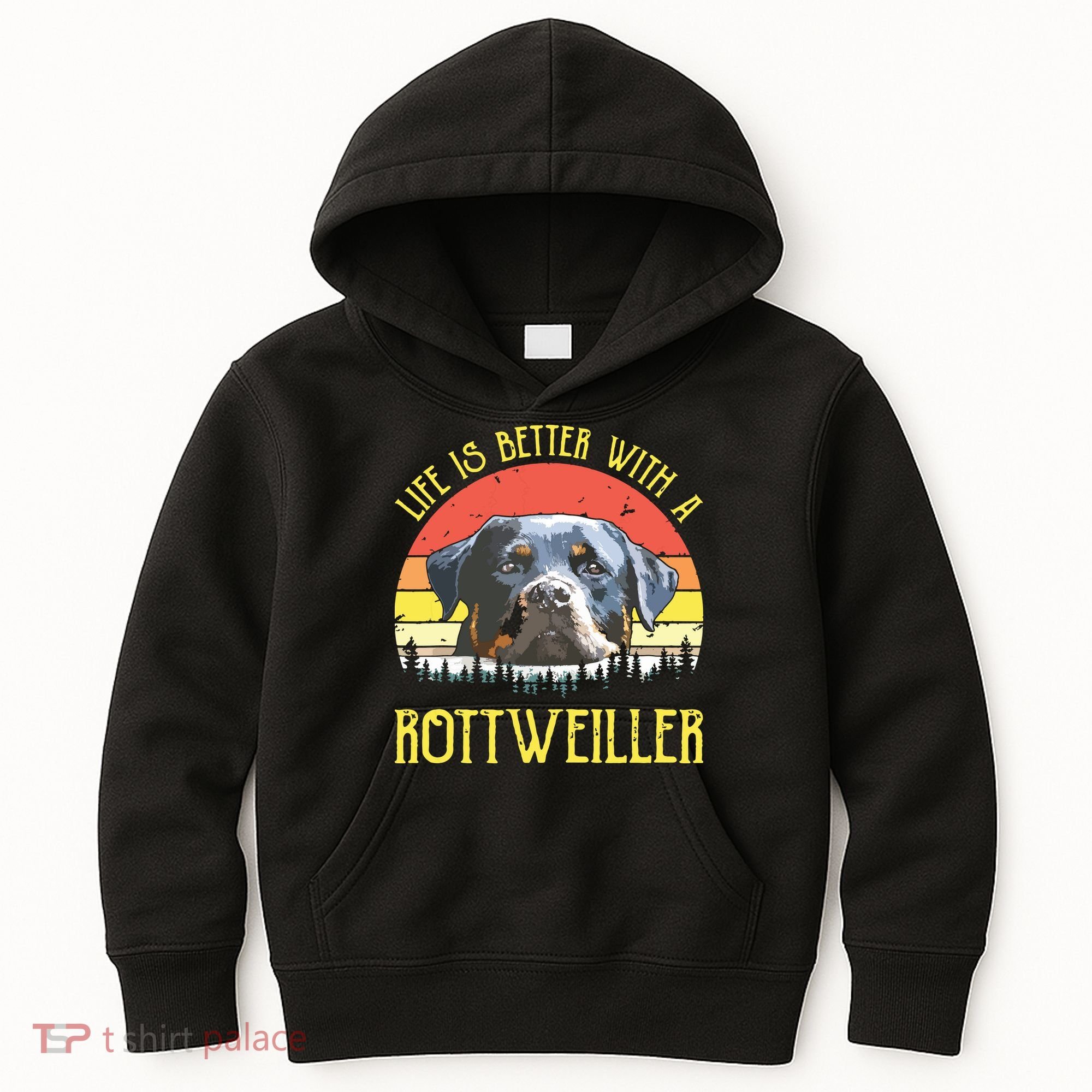 Life Is Better With A Rottweiler Dog Lover Gift Kids Hoodie