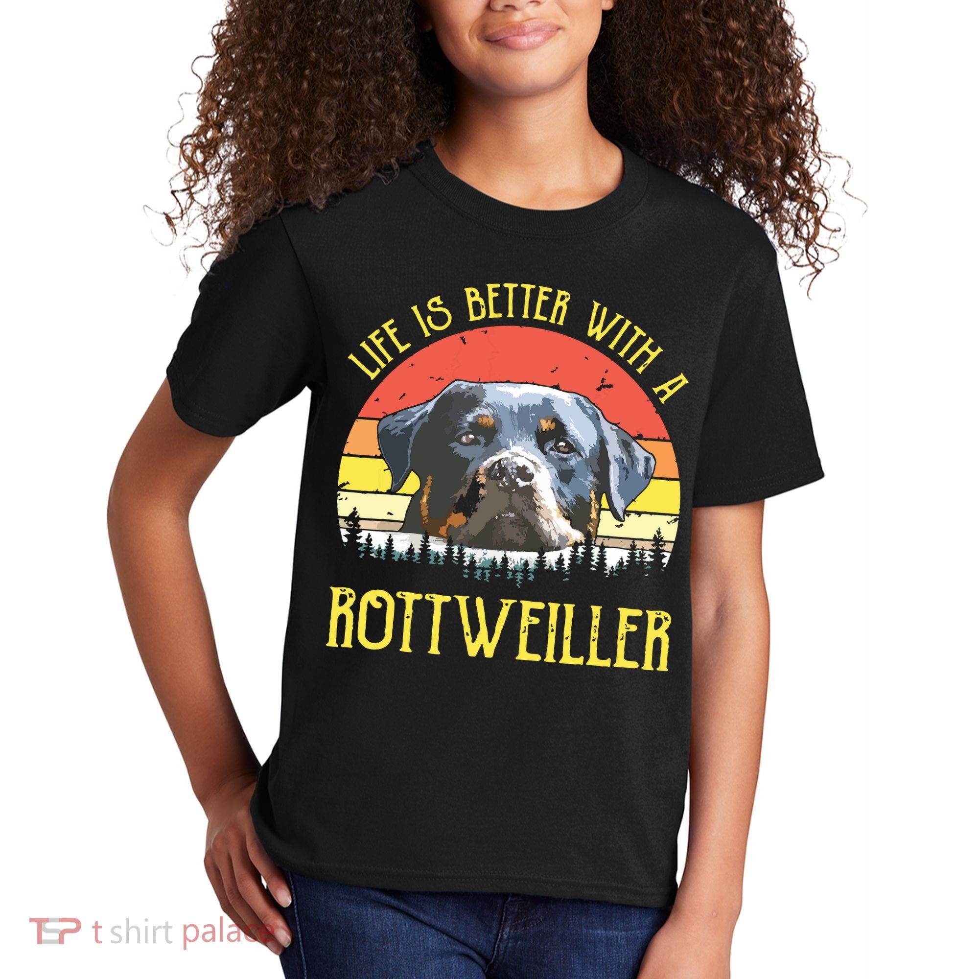 Life Is Better With A Rottweiler Dog Lover Gift Kids T-Shirt