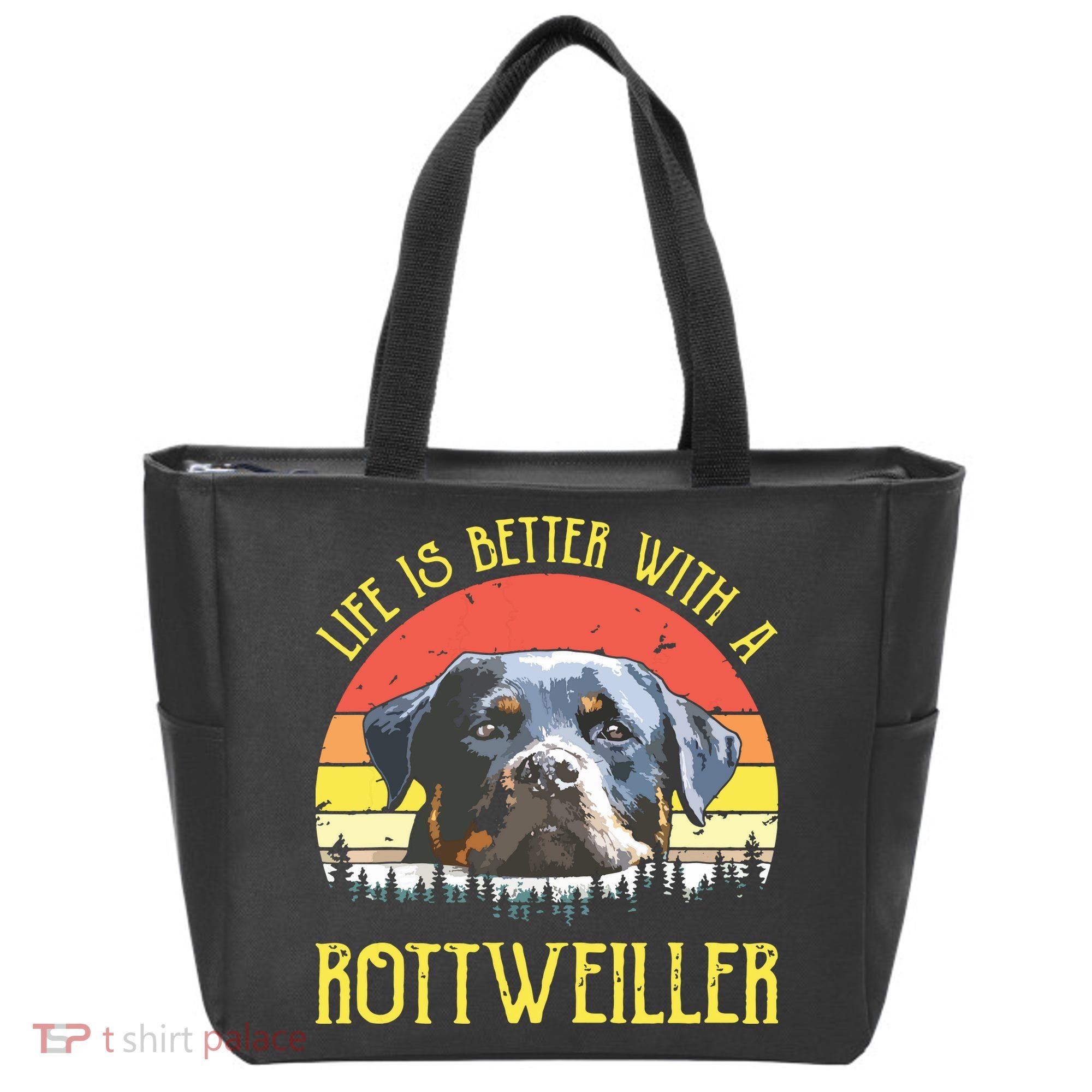 Life Is Better With A Rottweiler Dog Lover Gift Tote Bag