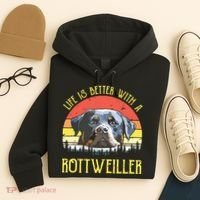 Life Is Better With A Rottweiler Dog Lover Gift Hoodie thumb 4