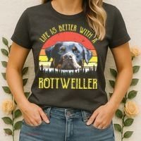Life Is Better With A Rottweiler Dog Lover Gift Women's T-Shirt thumb 2