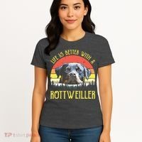 Life Is Better With A Rottweiler Dog Lover Gift Women's T-Shirt thumb 4