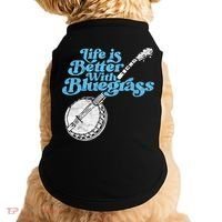 Life Is Better With Bluegrass! Eighties Vibe Banjo Retro Gift Doggie Tank thumb 0