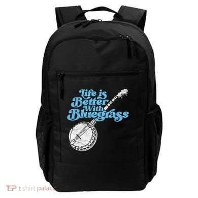 Life Is Better With Bluegrass! Eighties Vibe Banjo Retro Gift Backpack