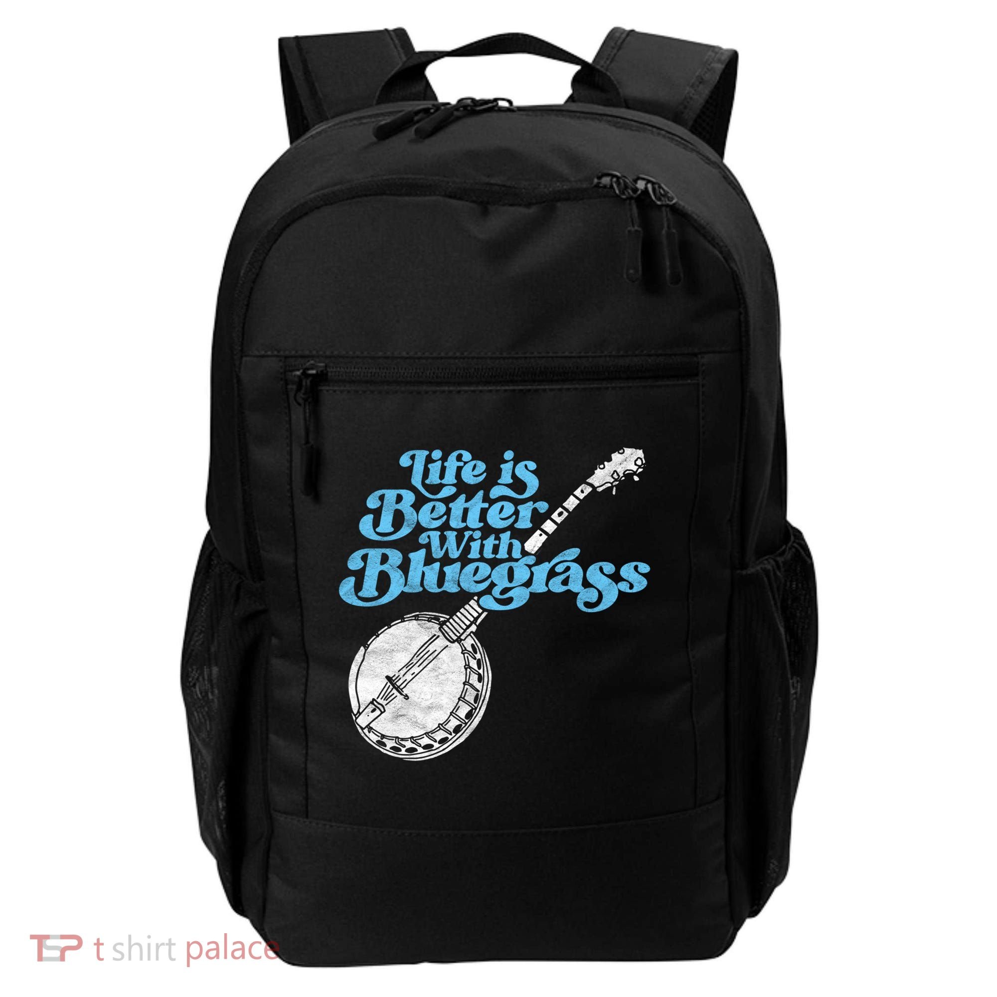 Life Is Better With Bluegrass! Eighties Vibe Banjo Retro Gift Backpack