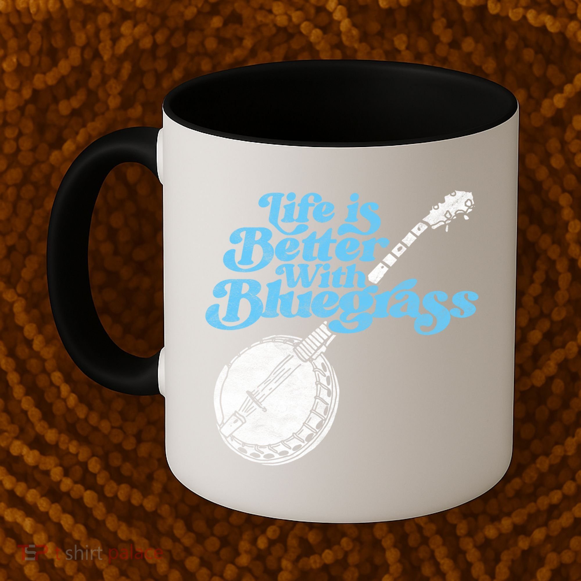 Life Is Better With Bluegrass! Eighties Vibe Banjo Retro Gift Coffee Mug