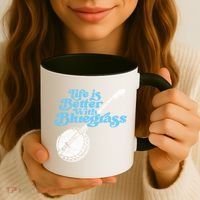 Life Is Better With Bluegrass! Eighties Vibe Banjo Retro Gift Coffee Mug thumb 3