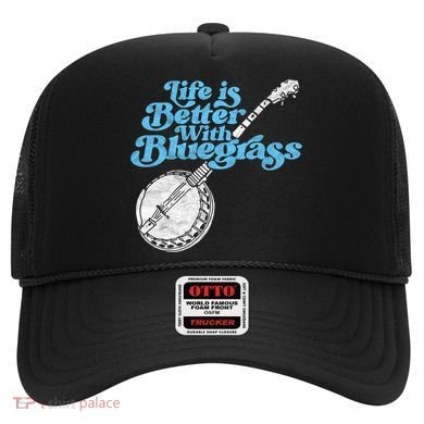 Life Is Better With Bluegrass! Eighties Vibe Banjo Retro Gift Hat