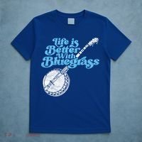 Life Is Better With Bluegrass! Eighties Vibe Banjo Retro Gift T-Shirt thumb 5