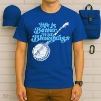 Life Is Better With Bluegrass! Eighties Vibe Banjo Retro Gift T-Shirt thumb 6
