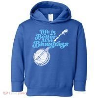 Life Is Better With Bluegrass! Eighties Vibe Banjo Retro Gift Toddler Hoodie thumb 0