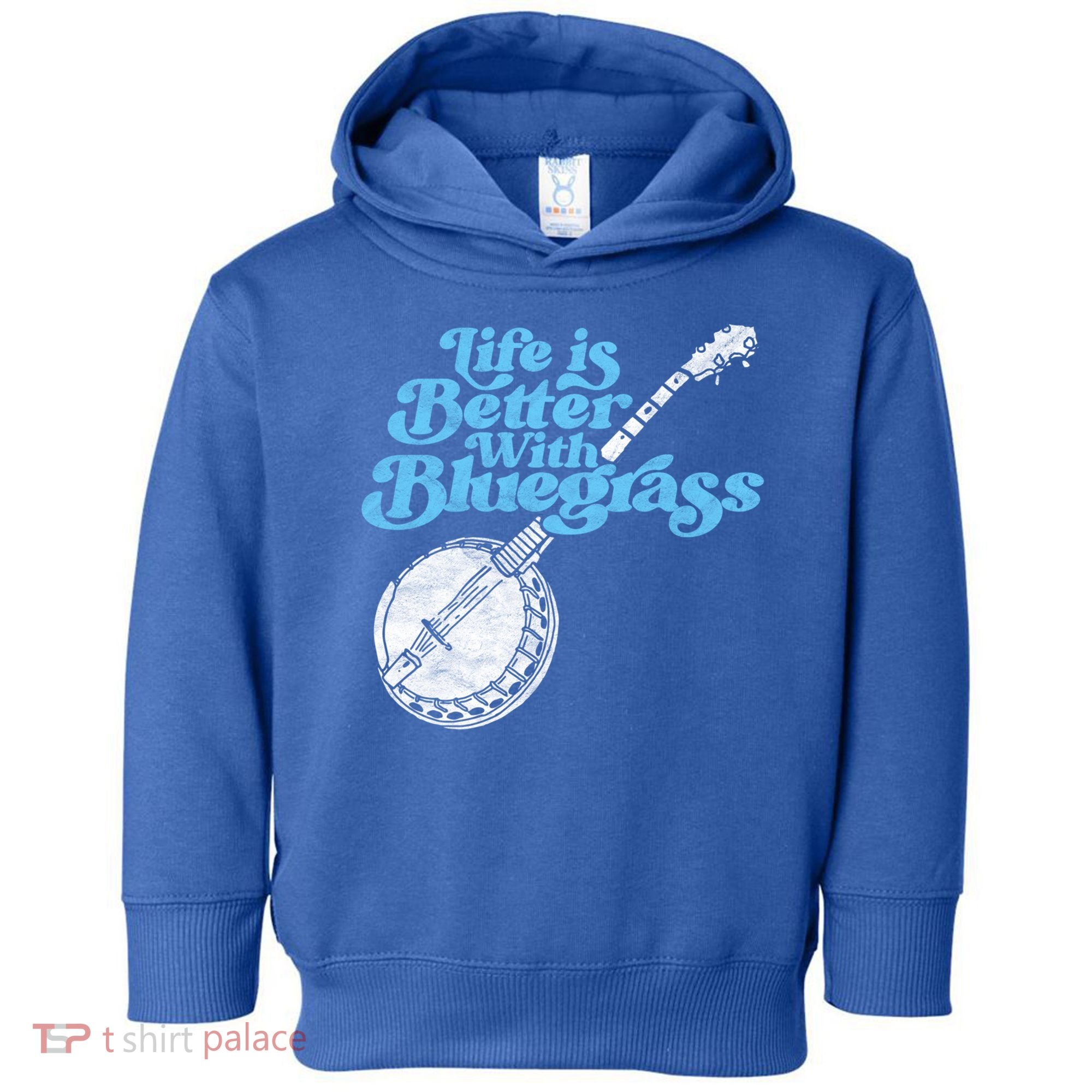 Life Is Better With Bluegrass! Eighties Vibe Banjo Retro Gift Toddler Hoodie