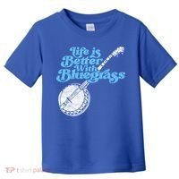 Life Is Better With Bluegrass! Eighties Vibe Banjo Retro Gift Toddler T-Shirt thumb 0