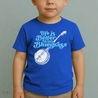 Life Is Better With Bluegrass! Eighties Vibe Banjo Retro Gift Toddler T-Shirt thumb 2