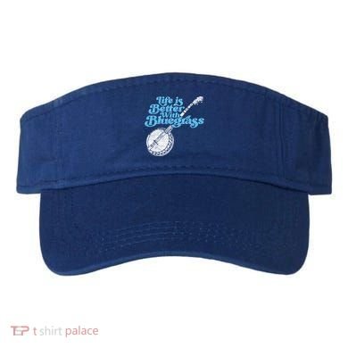Life Is Better With Bluegrass! Eighties Vibe Banjo Retro Gift Visor