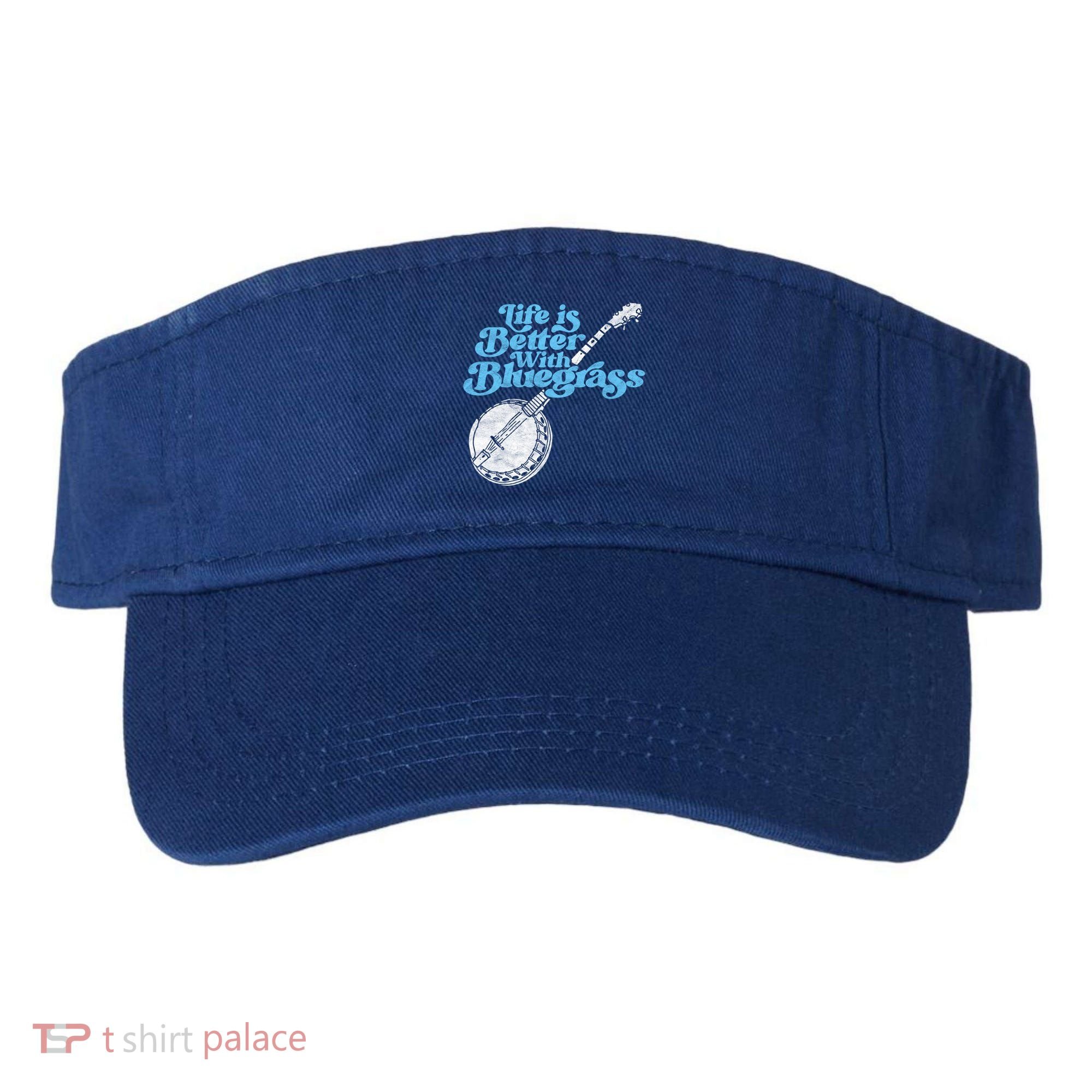 Life Is Better With Bluegrass! Eighties Vibe Banjo Retro Gift Visor